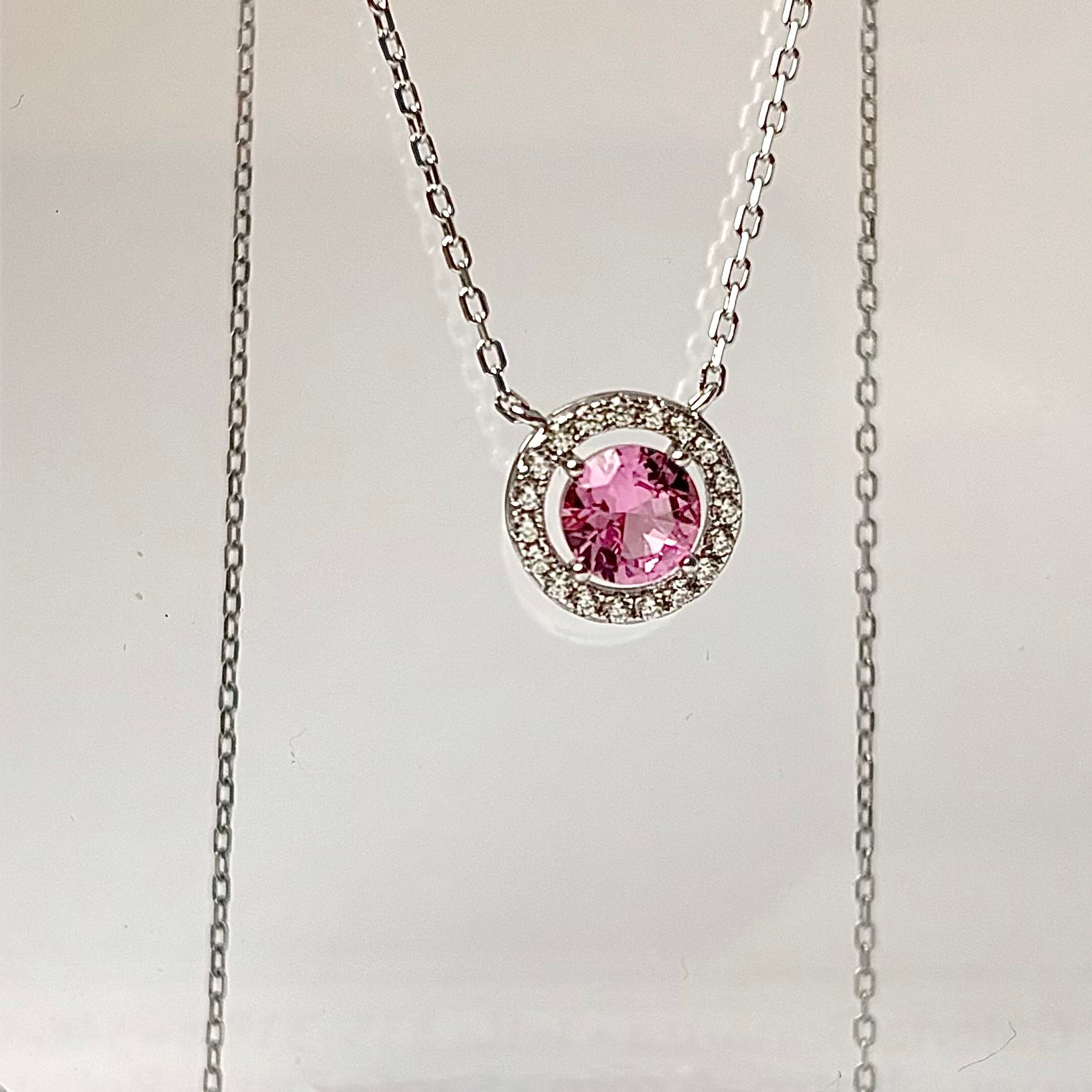 collar de topacio rosa imperial