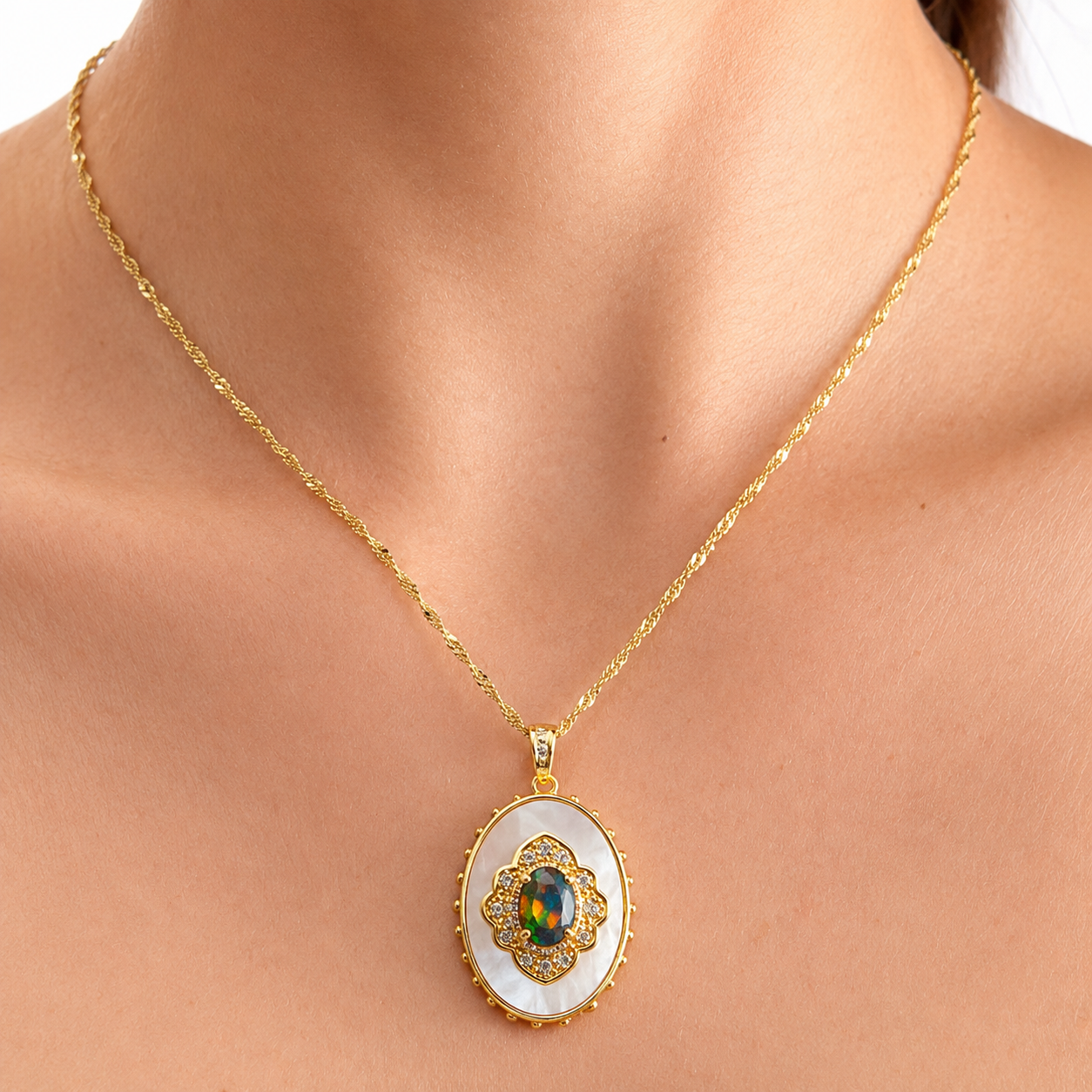 Medaillon-Anhänger mit äthiopischem Opal - Image 3
