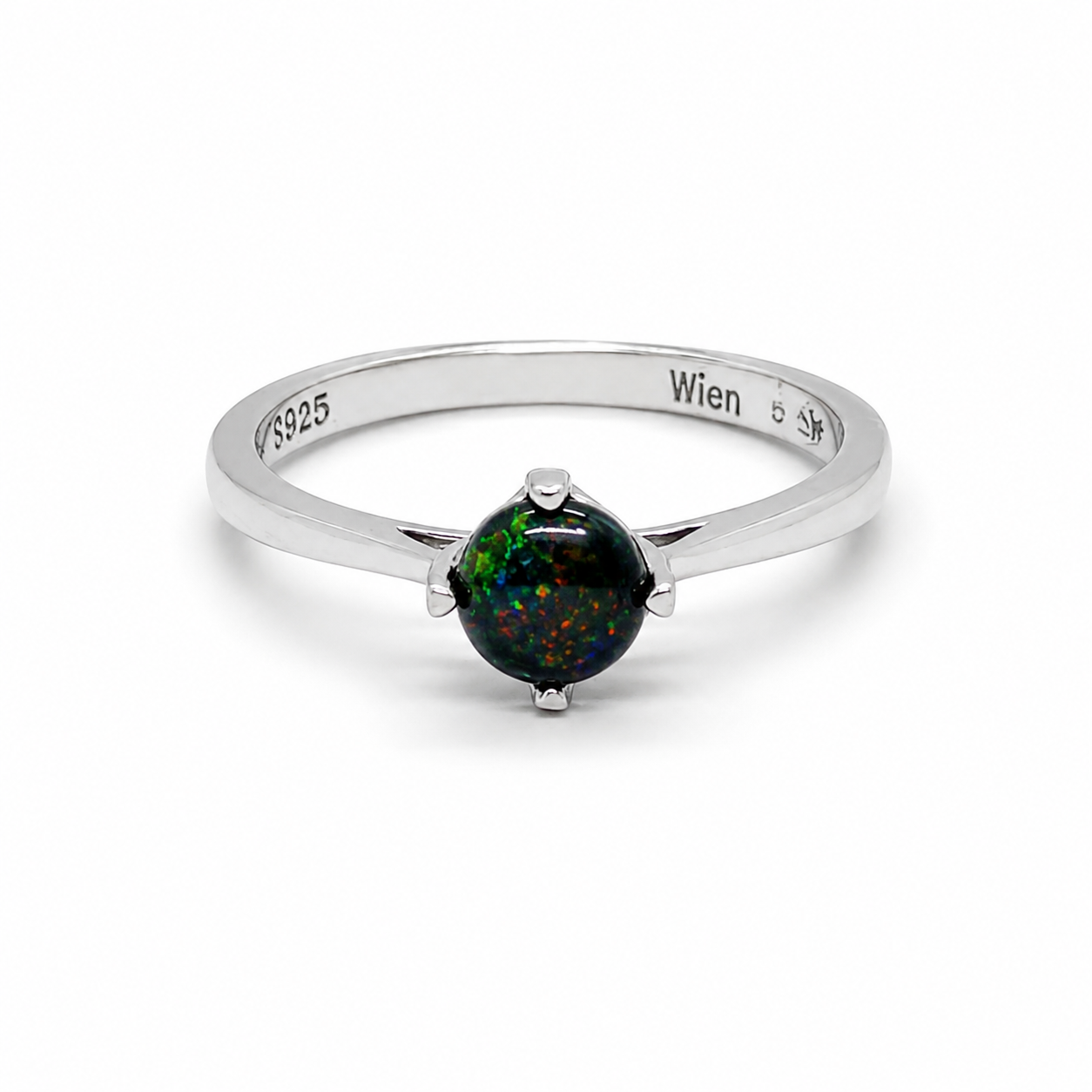 Silberring mit schwarzem Opal