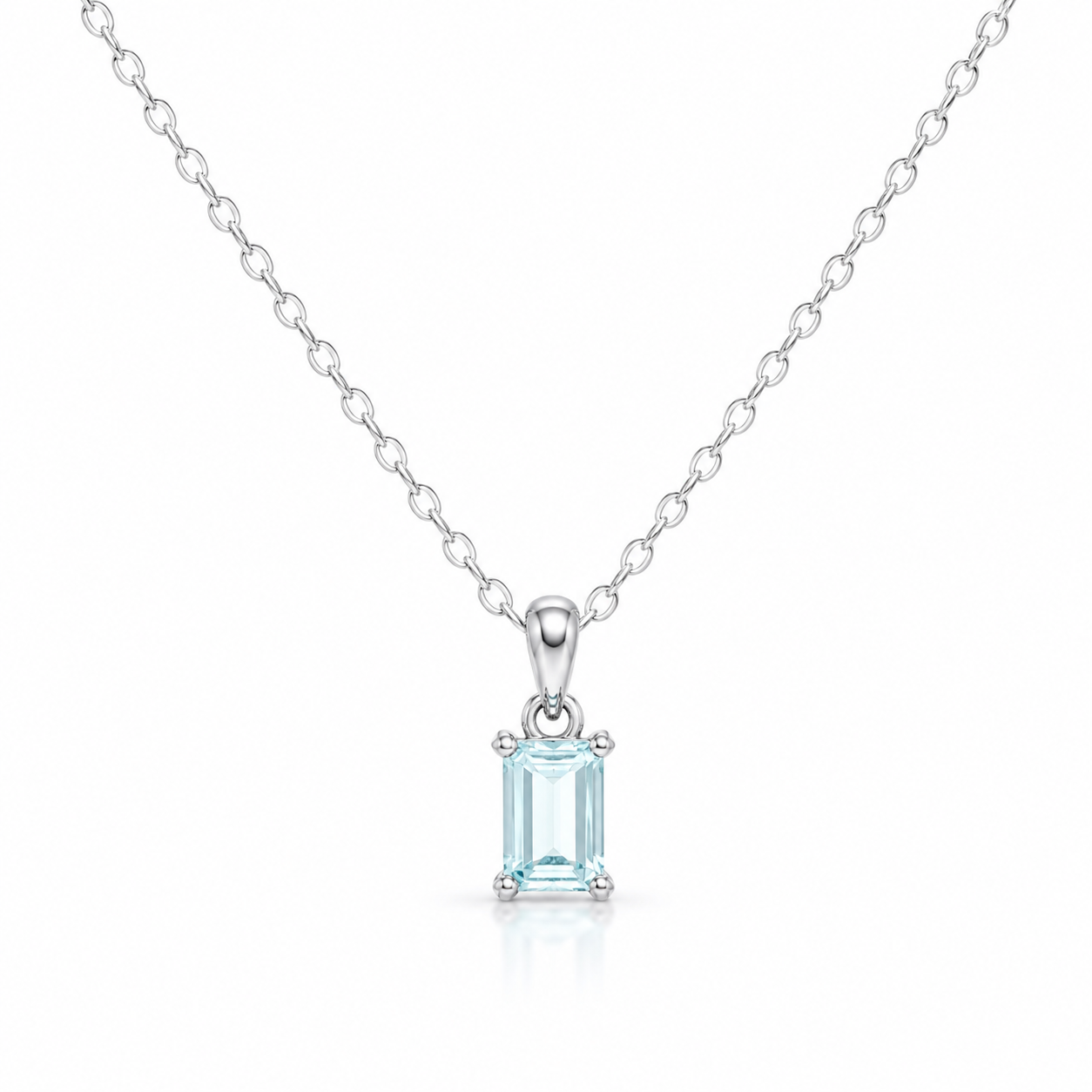 Minimalistisches Aquamarin-Schmuckset - Image 3