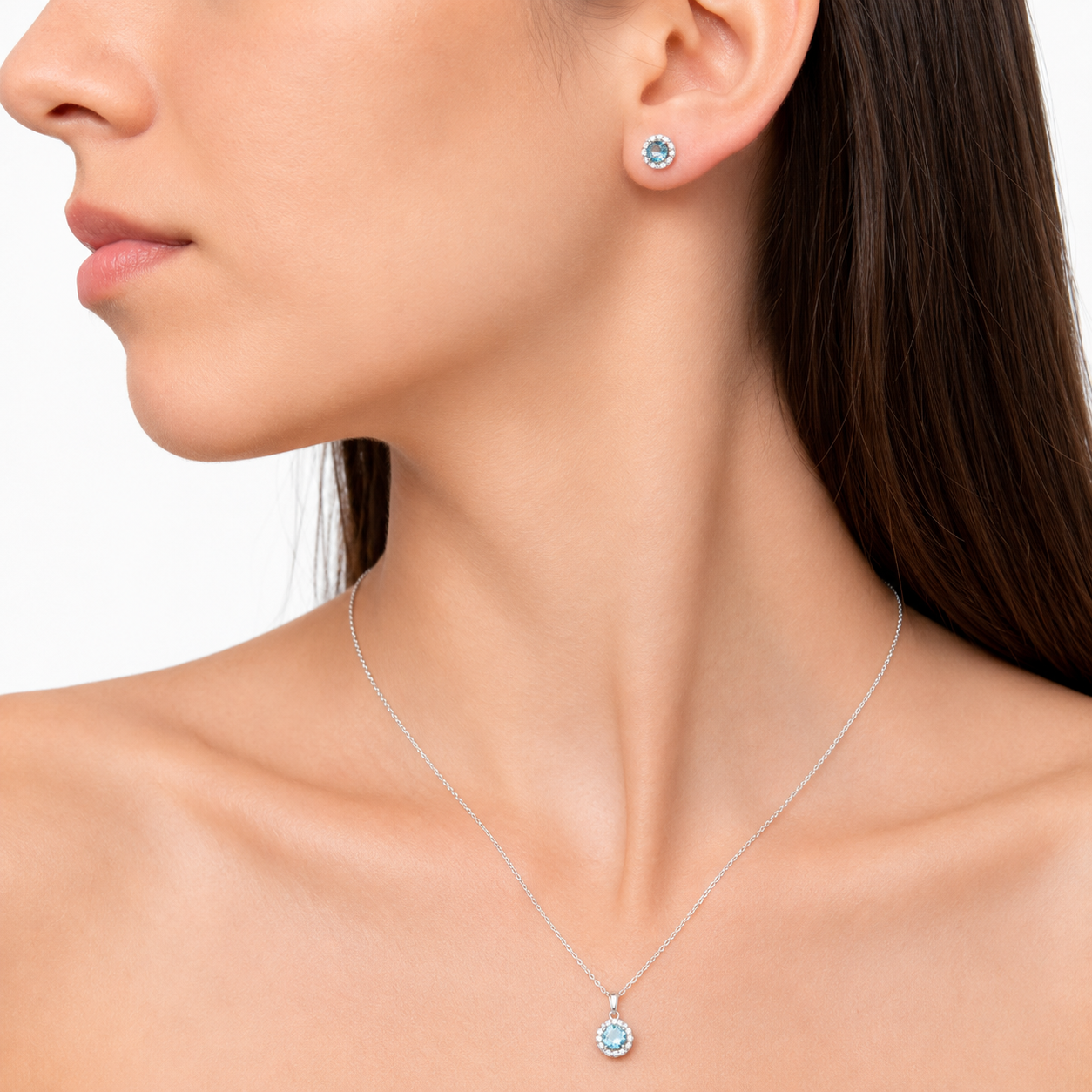Schmuckset „Blaues Rund“