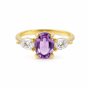 Ring - drei Steine mit Tropfenset