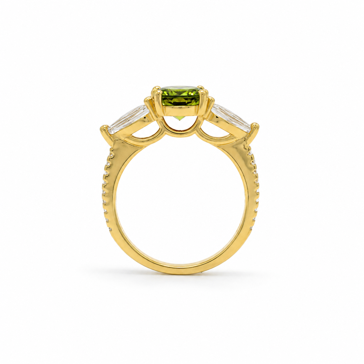 Ring - drei Steine mit Tropfensatz - Image 2
