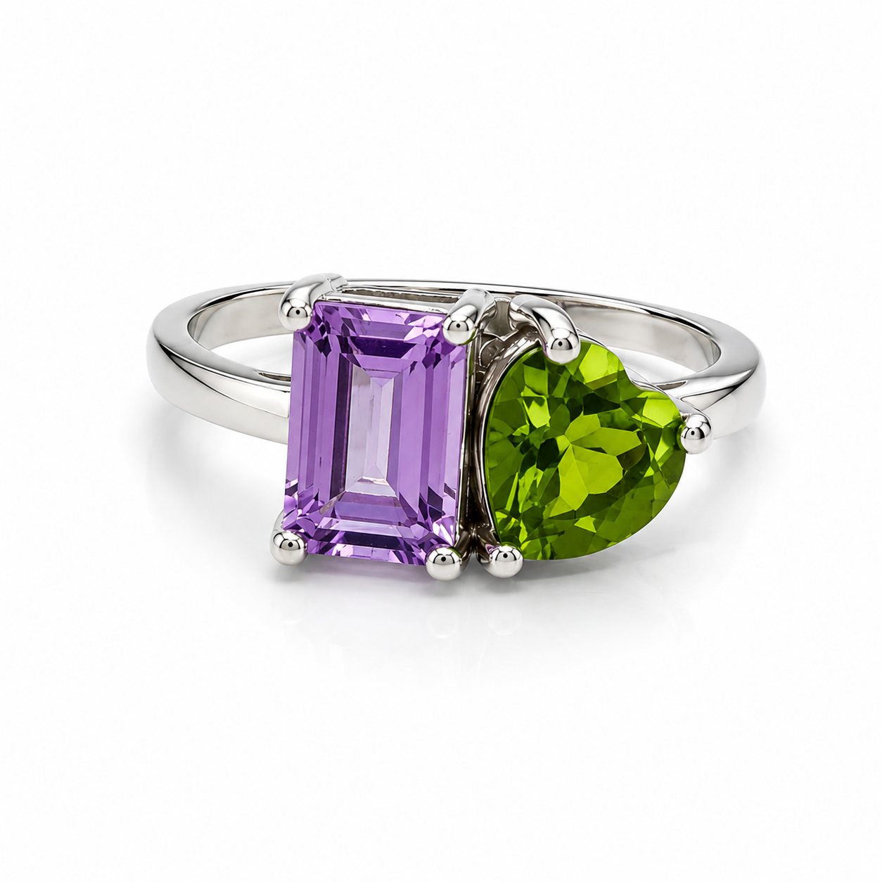 Amethyst and Peridot Ring