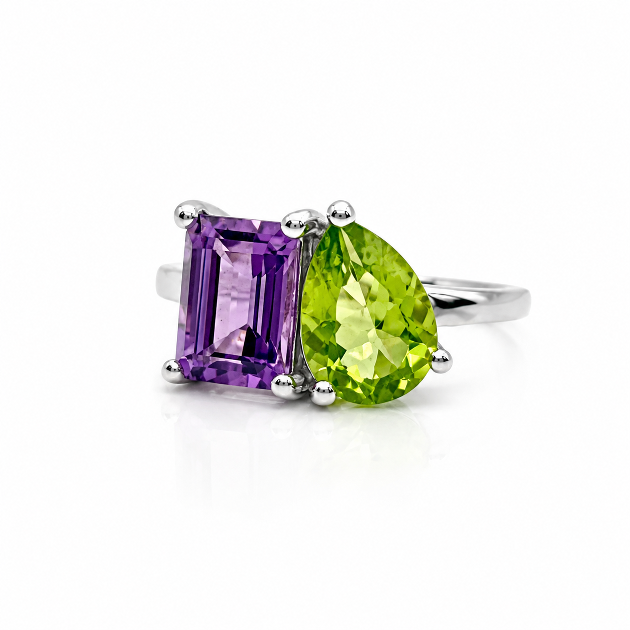 Amethyst and Peridot Ring