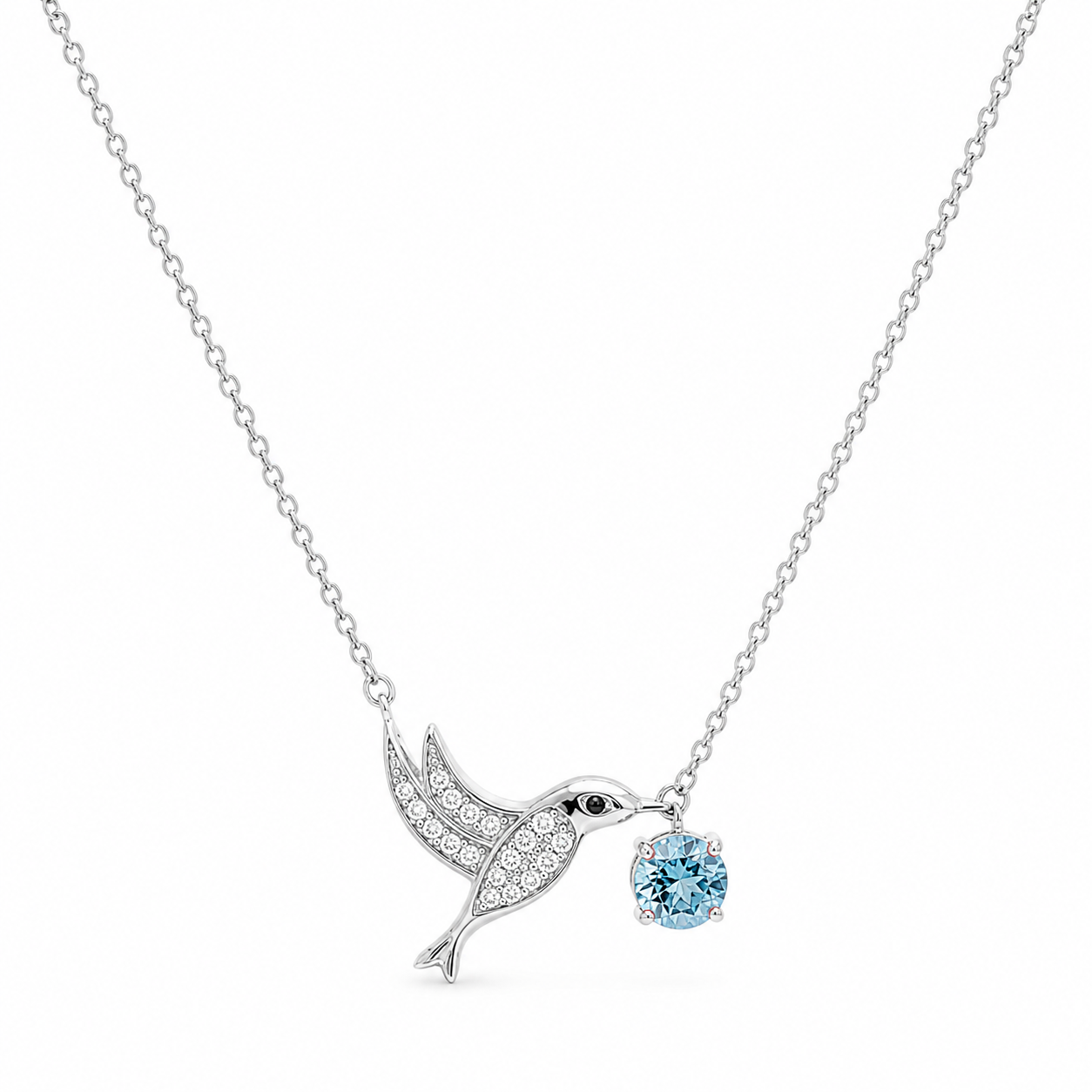 Silberanhänger „Blauer Kolibri“
