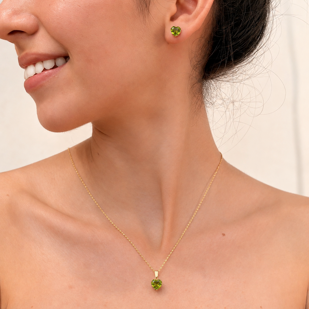 Set – minimalistisches Herz aus Gold - Image 4