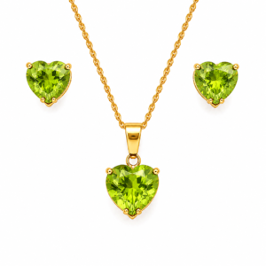 Set – minimalistisches Herz aus Gold