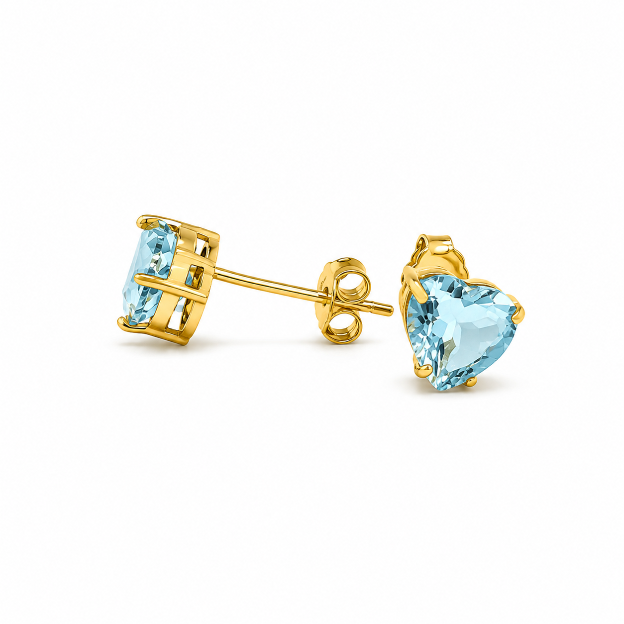 18-Karat-Gold-Schmuckset „Blaues Herz“ - Image 2