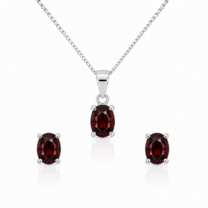Set Kette & Ohrringe Silber