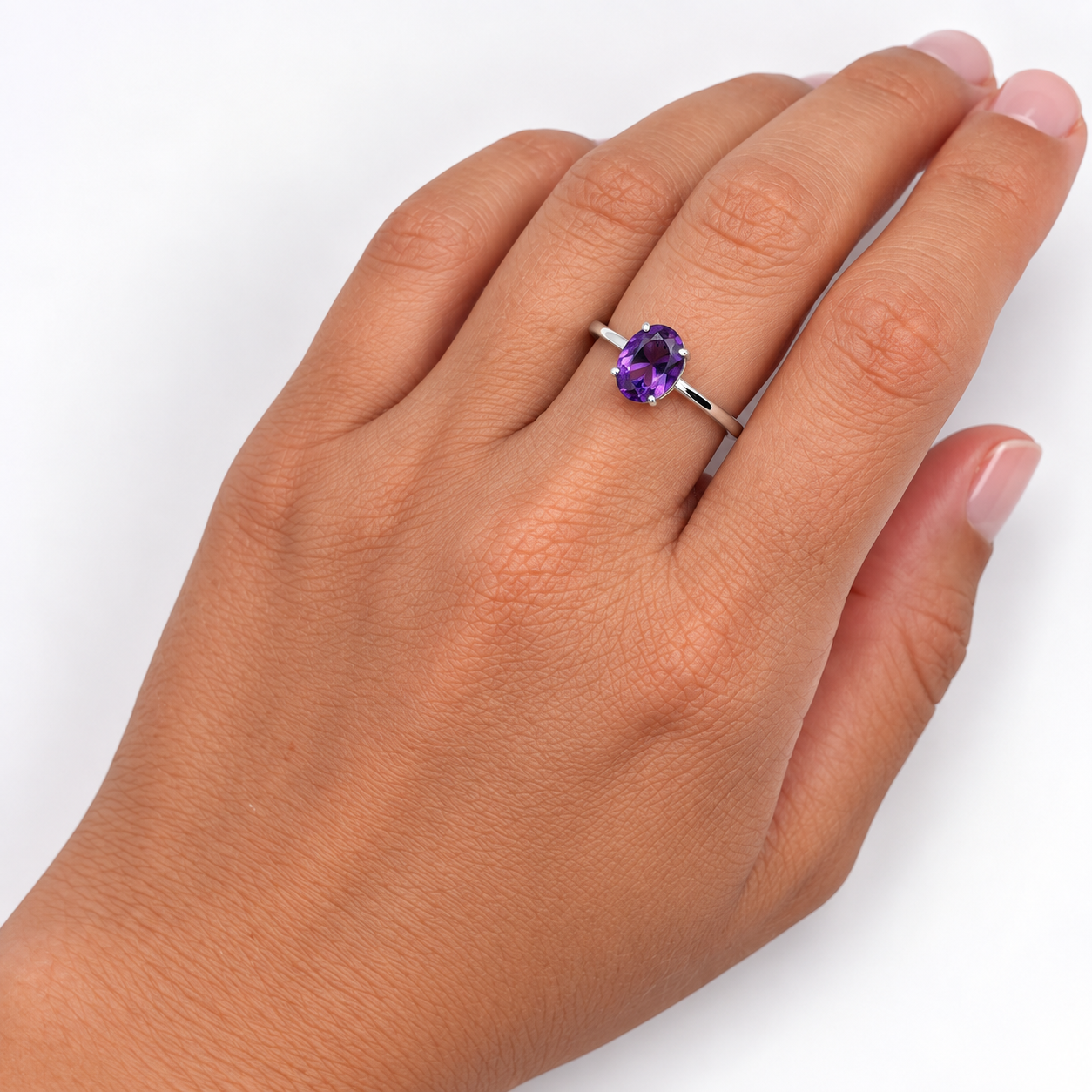 Ring mit ein solitary Oval - Image 3