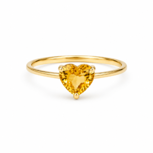 Ring Citrin-Herz