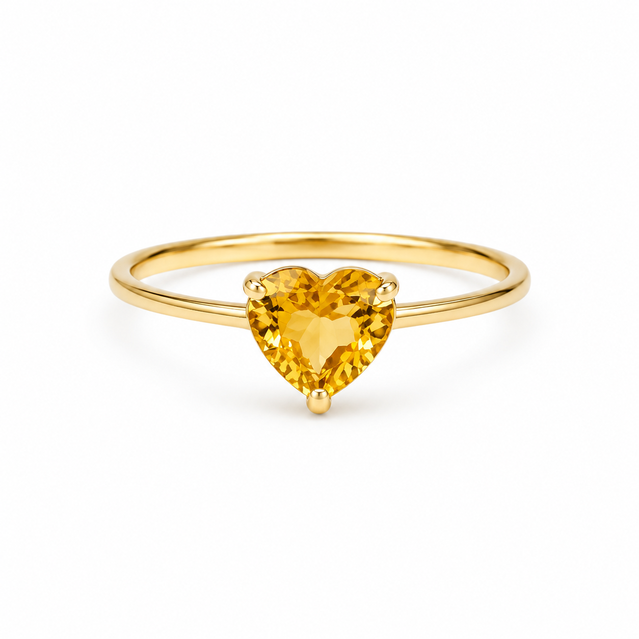 Ring Citrin-Herz