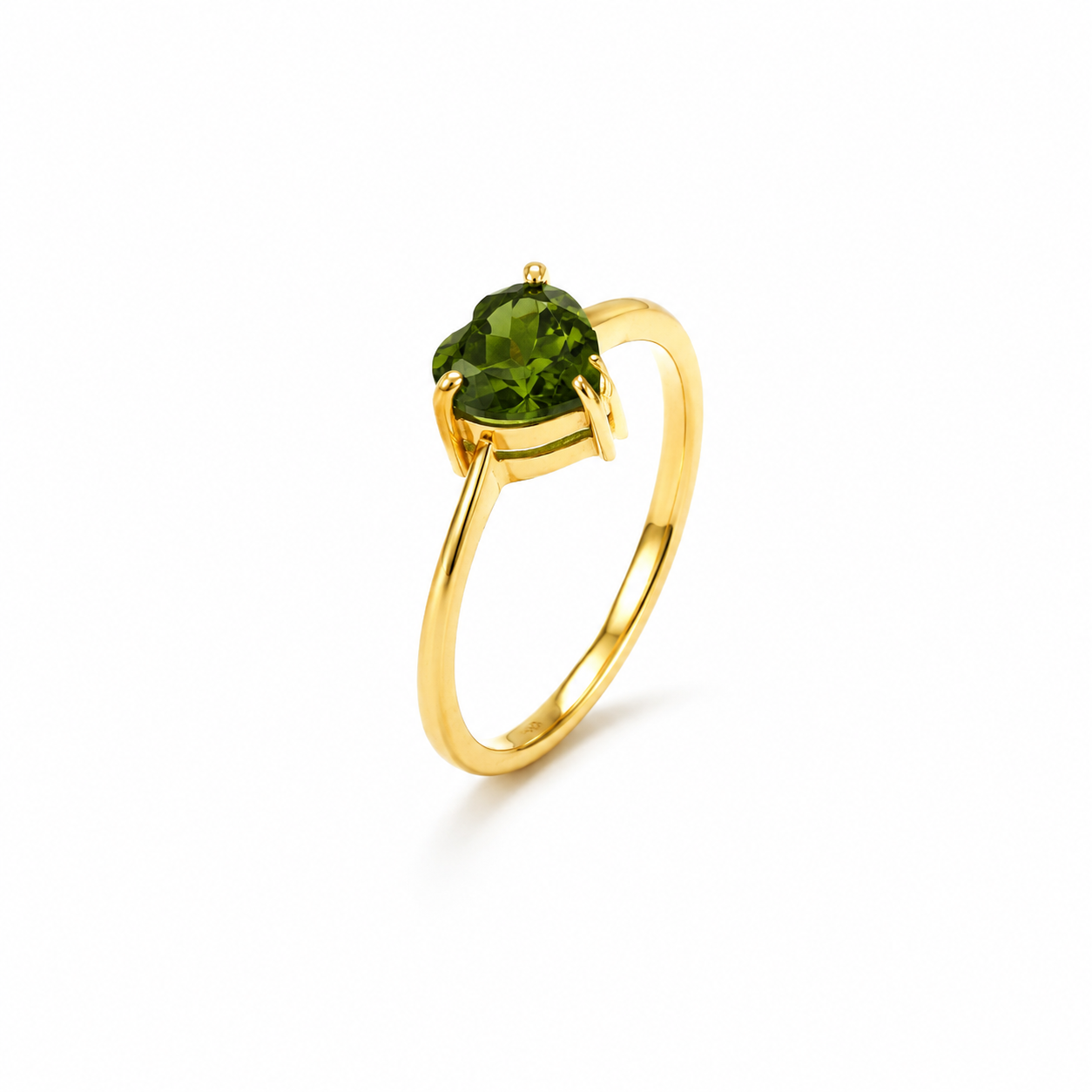 18-Karat-Goldring „Diopsid-Herz“ - Image 2