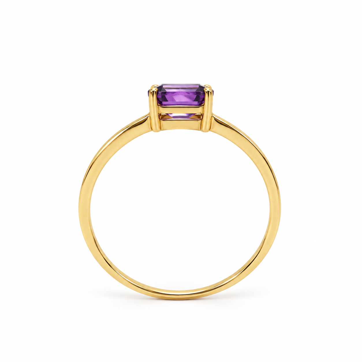 Ring - ovaler Solitär aus Gold - Image 2