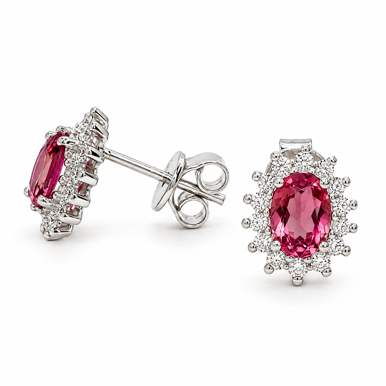 Silber-Schmuckset mit natürlichen rosa Turmalinen - Image 2