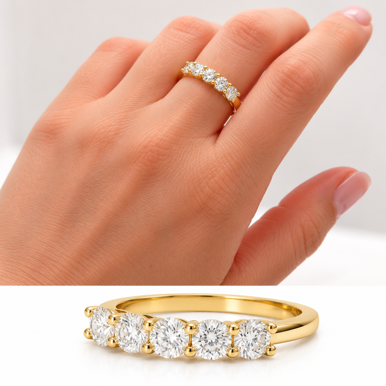 Cintillo mit lab grown diamonds