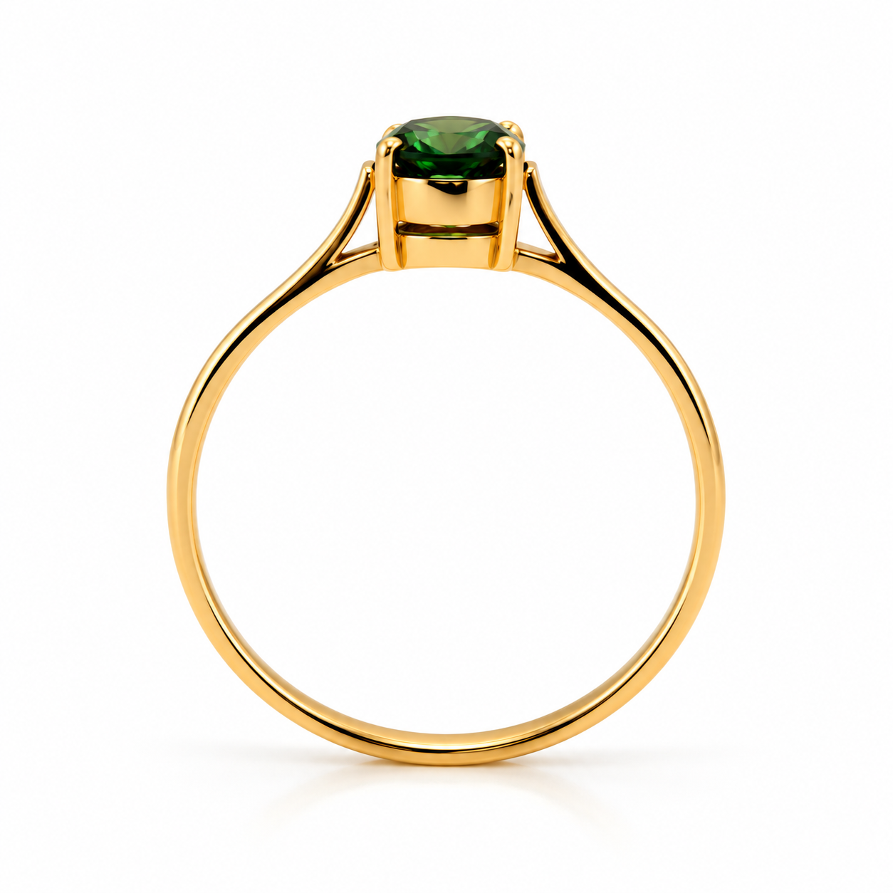 Ring Smaragd-Tropfen in Gold - Image 2