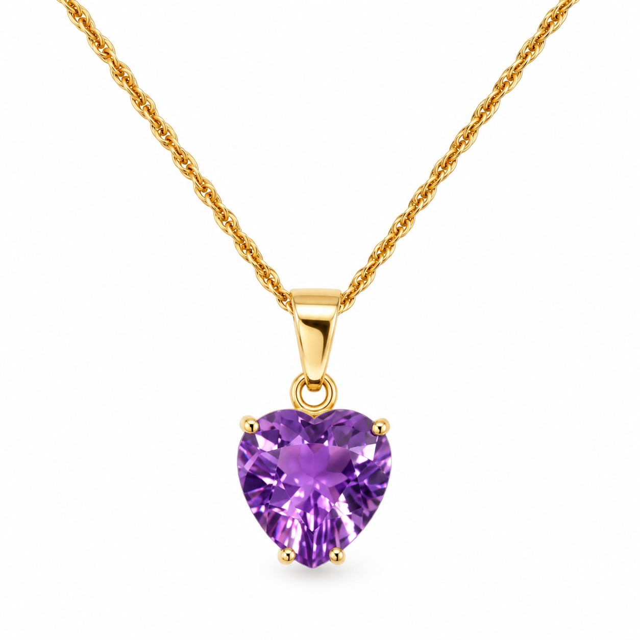 Set Gold und Amethyst-Herzen - Image 3