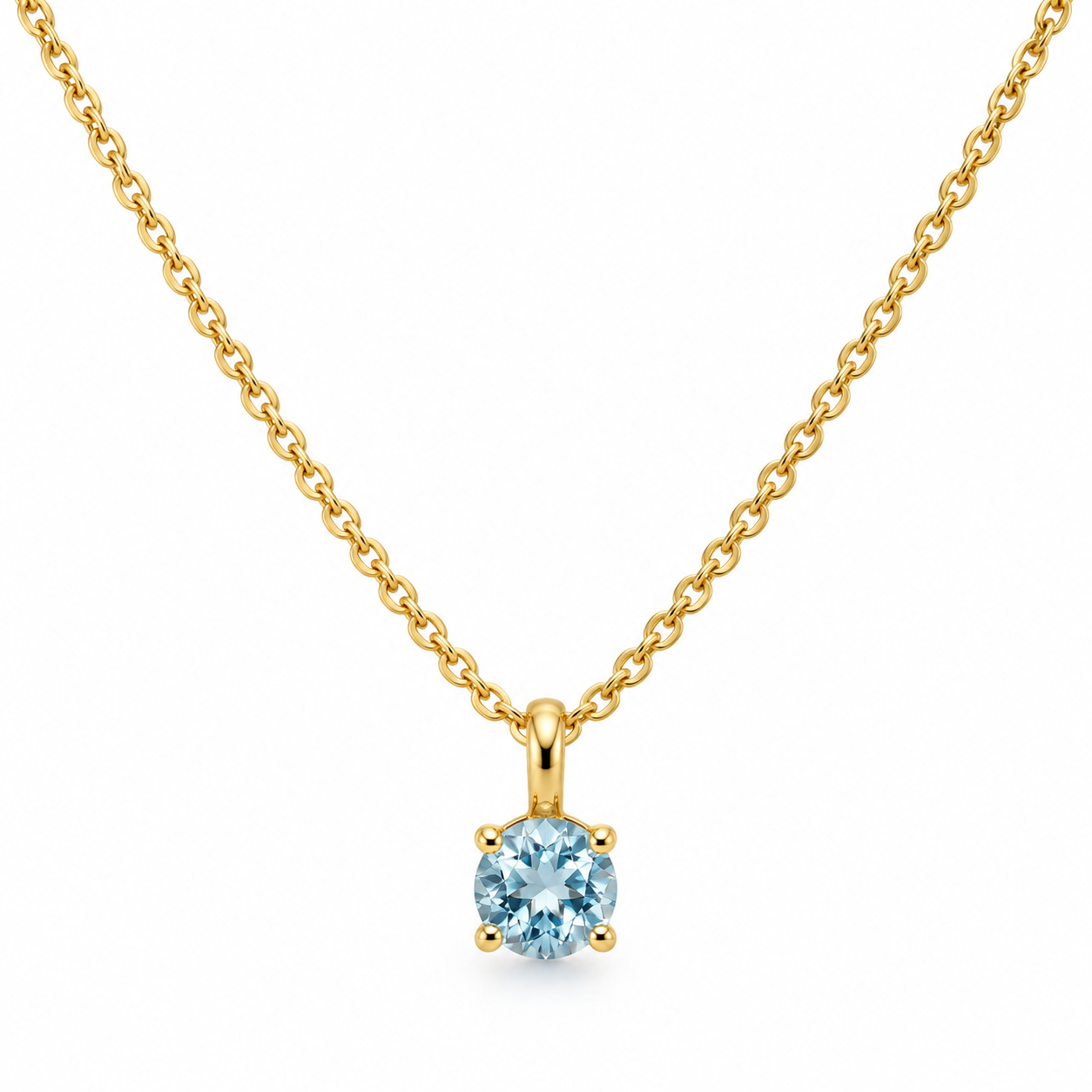Anhänger Blauer Topas in Gold