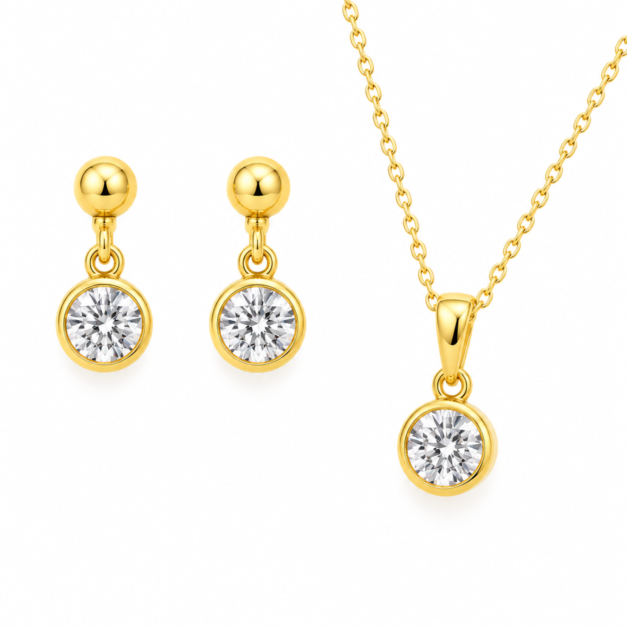 Set Diamant-Eleganz in Gold